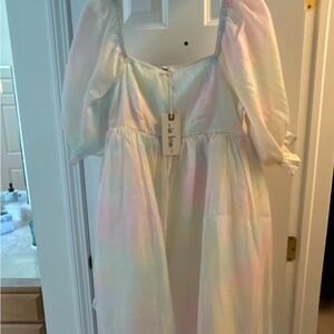 NWT Baltic Born Emelyn Babydoll Mini Dress | Pastel Multi Dress